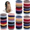 WILLBOND 60 elastici per capelli in cotone senza cuciture, per code di cavallo, senza pieghe, per donne e ragazze, 4 stili