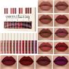 HQDA Set di rossetti liquidi opachi a 12 colori Lucidalabbra vellutato Kit labbra Impermeabile Usura di lunga durata Lucidalabbra nudo Set di confezioni regalo per cosmetici di bellezza (Color, # 01)
