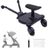 Goddlgjik Passeggino con sedile, poggiapiedi per passeggino, universale, 25 kg, design a due ruote, a 360°, universale, per bambini dai 3 ai 7 anni