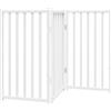 vidaXL Cancello Cani Pieghevole 3 Pannelli Bianco 150cm Massello Abete, cancello per animali domestici, cancello per cani, cancello per cuccioli per scale