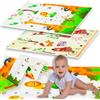Humbi Play Mat Baby Crawling Mat Pieghevole XPE Foam Double Sided Impermeabile Dimensioni 120x180x1cm Tappeto Baby Mat Antiscivolo Portatile (Giraffe/Animali)
