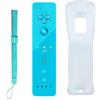 Infun Wii Remote Controller Compatible for Nintendo Wii&Wii U Console - with Silicone Case and Wrist Strap (Bright Blue)