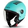 Cruizer Casco Jet Moto Scooter Omologato Visiera Singola Celeste (L)