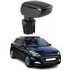 OMAC Armlehne per Hyundai i20 2015-2020 - Snap-On - ABS + Kunstleder - Keine Bohrung o Installation - Einfache Montage Black
