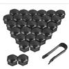 Quesuc 30pcs 17mm Tappi a Vite Ruota Set Universale Copridadi Ruota per Auto, Tappi Dadi Ruota Cerchione Coperture Copricerchi con Estrattore Tappo a Vite Ruota, Coperchio Ruota Auto Bullone Tappo Coperchio