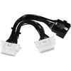 Futheda OBD II OBD2 da 1 a 2 connettori per cavo auto 16 pin splitter prolunga 1 x maschio e 2 x femmina auto prolunga adattatore 15 cm