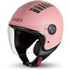 Cruizer Casco Jet Moto Scooter Omologato Visiera Singola Rosa Opaco (M)