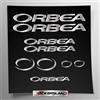 Stickersland Kit adesivi compatibile con telaio Orbea MTB Mountainbike e casco | decals sticker Decalcomanie bici scritte loghi | Stickersland® (Argento Lucido Metallizzato)