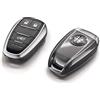 Alfa Romeo Stelvio/Giulia - Cover portachiavi originale per auto, colore: grigio metallizzato