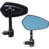 FRICYGAO Specchietti Retrovisori per Manubrio Moto Universali 7/8 22mm, Specchietti Laterali per Moped, Street Bike, Cruiser, Scooter, Bobber, Cafe Racer, Roller, Quad, ATV