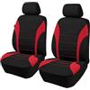VBGURR Set completo di coprisedili anteriori per auto, 2 pezzi, misura universale, impermeabili, compatibili con airbag, facili da montare, con copri poggiatesta