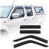 JHCHAN Deflettori d'aria compatibili con Nissan Navara D22 1997-2005, accessori per cabina doppia, pickup, finestrini auto, parapioggia, parasole, protezione solare in PMMA nero fumo, 4 pezzi