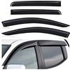JHCHAN Set di deflettori d'aria per Mitsubishi Warrior L200 MK5 2016-2025 4D, doppia cabina, fumo, pioggia, parasole, accessori esterni, protezione in acrilico scuro, 4 pezzi