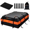 GYMAX 600L Borsa da Tetto per Auto, Design Impermeabile con 10 Cinghie Rinforzate, 6 Ganci per Porta, Tappetino Antiscivolo e Borsa di Stoccaggio, 132 x 100 x 43 cm