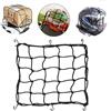 Hcoxin Rete bagagli per moto, rete per bicicletta, con 6 ganci, 40 x 40 cm, per bicicletta, moto, bagagli, rete per moto, rete per bicicletta, rete con 6 ganci, 40 x 40 cm, per rete da bicicletta