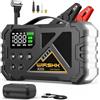 WIRSHK Avviatore Batteria Auto 8000A con Compressore Aria 160PSI,Jump Starter 12V per Benzina 8.0L e Diesel 10L,Display LCD Multifunzione con Visualizzazione Precisa,LED