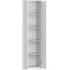 HOMCOM Armadio da Cucina Slim a 5 Ripiani con Spazio Interno Regolabile, in Legno, 40x35x180 cm, Bianco | Aosom Italy