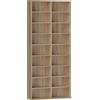 HOMCOM Contenitori per CD e DVD 18 scomparti capacità max. 640 CD/360 DVD 430 Blu-ray 78,5 x 24 x 175 cm legno naturale | Aosom Italy