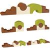 AIYAPLAY Set di 5 Costruzioni Morbide per Bambini da 3-6 Anni con Base Antiscivolo in Velluto a Coste, Multicolore | Aosom Italy