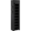 HOMCOM Scarpiera 10 Ripiani, Copertura Antipolvere, 20 Paia, 45x30x175 cm, Nero | Aosom Italy