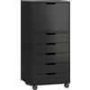 HOMCOM Mobile Archivio Stampante con 5 Cassetti e Ruote, Nero | Aosom Italy