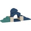 AIYAPLAY Set di 7 Costruzioni Morbide per Bambini da 0.5-3 Anni con Base Antiscivolo, in Schiuma e Velluto, Blu | Aosom Italy