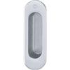 HOPPE 11612939 Omega-Tenda a Conchiglia per Porta di Sollevamento, Esterno Ovale, in Alluminio anodizzato Argento, 35 x 105 mm | silber eloxiert