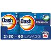Dash Pods Detersivo In Capsule, 30 Lavaggi, Classico, Rimuove Le Macchie, Igienizza, Brillantezza Per I Capi (Confezione da 2)