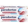 PARODONTAX Dentifricio Gencives + Riparazione attiva, Ripara le Gengive sanguinanti, Gonfie, Infiammate, Clinicamente provato da 1 settimana di utilizzo, Menta fresca- Set di 2 x 75 ml