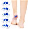 Gulxwis Set di 5 Paia di Talloniere in Silicone, Cuscinetti Gel Antishock per Alleviare Dolore da Tallonite, Sperone Calcaneare, Fascite Plantare e Dolori di Achille, Taglia Unisex (Large, Blu)