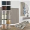 HEXIM Pannelli Acustici 138,5x60cm - Parete a Lamelle Flessibile Legno MDF Pannelli Murali Rivestimento a Lamelle Rivestimento Murale (1 pannello / 0,83 m² Sandgrey - APH02)