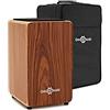 Gear4music - Tamburo per Cajon con sedile Gigbag, Sapele
