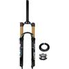 LHHL Forcella Ammortizzata ad Aria per MTB 26 27,5 29" Corsa 120mm Forcelle Anteriore per Bicicletta Tubo Dritta 1-1/8 QR 9 * 100mm per Mountain Bike XC AM(Gold,B_29'')