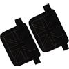 AMONIDA Grip Pad per Palestra Fitness Doppio Strato in Pelle Bovina Comodi da Allenamento a per Sollevamento Pesi Cross Training, Confezione da 2 (BLACK)