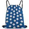 Generic Baseball Navy Blue Cute Ball Borsa Coulisse Zaini Sportivi Stringa Unisex per Campeggio Yoga Donna Borsa Palestra 36X42Cm