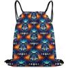 Generic Zaino Coulisse, Unisex Gym Sack, Galaxy Wolf Night Sky Space Moon, con Coulisse Sacchetto Sportivo per Adulto, Yoga, Piscina, 36X42cm
