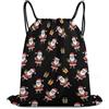 Generic Halloween Christmas Santa Skull Skeleton Black Borsa con Cordoncino Gym Sack Unisex Moda per Spiaggia Shopping All'Aperto Borsa Coulisse 36X42Cm
