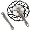 GHKsdgET pedivella, Guarnitura for Bici da Corsa a Scatto Fisso, pedivelle Pista(Silver 52t 130bcd)