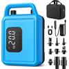 TURNRISE Pompa elettrica SUP 20 PSI Pompe ad aria con batteria ricaricabile da 15600 mAh Intelligente Inflazione/Deflazione Precisione fino a 0,01 bar Spegnimento automatico per tavole SUP kayak