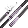 Generico Canna da Pesca Rotante Portatile telescopica in Vetro 2.4M, .7M, 3.6M, .9M, 4.5M Viaggio in Barca sul Mare Rock(2.4 m)