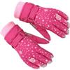 Keenso da Sci per Bambini da in Poliestere Impermeabili Invernali a 5 22 X 9 Cm per Ragazze Snowboard Slittino Giochi Sulla all'aperto Motivo a Rose (rosso)