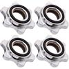 Tsawntd 4PCS Collari per bilancieri Manubri Dado esagonale 1x0, 8 pollici Morsetti per bilancieri Spin-Lock Accessori per esercizi Clip per pesi antiscivolo per barre Manubri Morsetti Barra pe