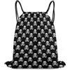 Generic Skull And Crossbones Borsa con Cordoncino Zainetto Sportiva Unisex Regolabile per Uomo Nuoto Yoga Borsa Coulisse 36X42Cm