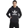 adidas Originals Adidas, Adicolor Classics Trefoil , Felpa Con Cappuccio, Nero Bianco, M, Uomo