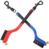 NIYANGLE Spazzola per Pulizia Golf Doppia Faccia 2 Pezzi con Setole Rigide e Morbide Manico Ergonomico Antiscivolo Resistente Deformazioni per Borsa da Golf e Organizzatore Auto