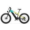 LANKELEISI RV800 Plus Motore ad alte prestazioni da 250 W, Fat Bike da 26 pollici, E-Mountain Bike full suspension da 250 Wh, Batteria E-MTB 48 V 20 Ah(Verde e giallo)