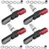 ANDINUS Set da 4 pastiglie freno MTB con dentelli - Compatibile con cerchi in alluminio, pastiglie freno di alta qualità, design unico per maggiore precisione (V-Brake Premium)