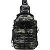 Generic Borsa Sling Tattica Uomo Donna, Borsa A Tracolla Resistente All'Acqua Con Tasche Multiple, Schienale Traspirante For Viaggio Trekking(Natural)