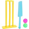 Tsawntd Set da cricket per bambini, kit da cricket con mazza in ABS, monconi, 2 palline Gioco di interazione genitore-figlio per giardino, spiaggia, attrezzatura domestica per bambini dai 3 anni in su K