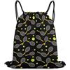 Generic Borsa Coulisse, Stampa Zaino Sportivo, Funny Colourful Tennis Racquets And Tennis Balls, Leggero Borsa Palestra Scuola per Adulto, Festival, Yoga, 36X42cm